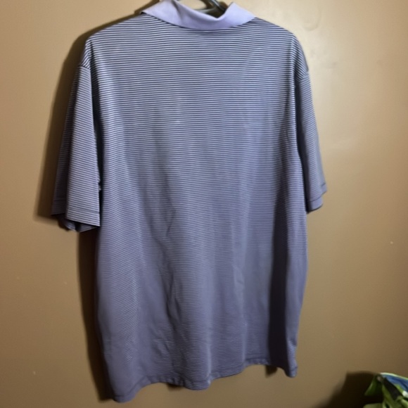 Purple stripes golf polo shorts sleeve shirt. B5 - Picture 4 of 4